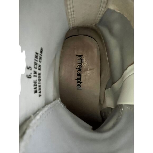 Jeffrey Campbell Women’s 6.5 Lugged Platform Sopas White Lace-Up Boots - Picture 16 of 16